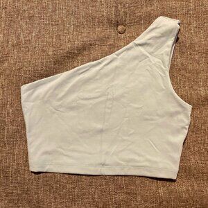 One Shoulder Crop Top in Breathe XS